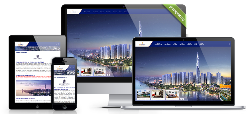 Thiết kế website reponsive bất động sản vhcp.vn