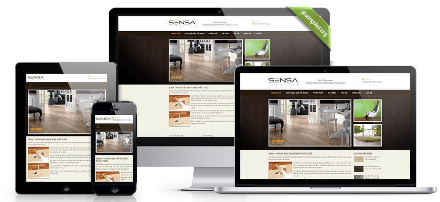 Thiết kế website responsive sàn gỗ sango-sensa.com