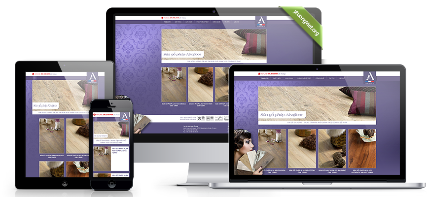 Thiết kế website responsive sàn gỗ sangophap.vn